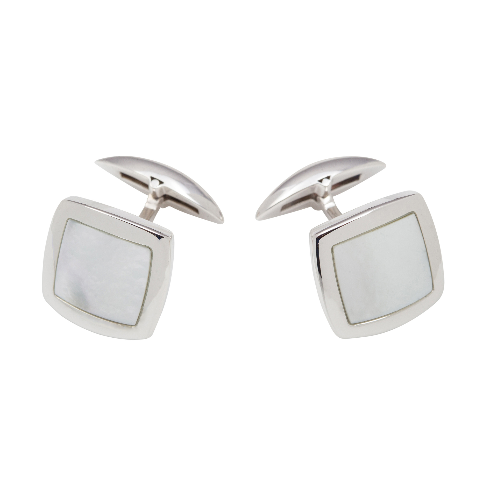 Sterling Silver & Mother of Pearl Square Cufflinks » John Start Jewellery