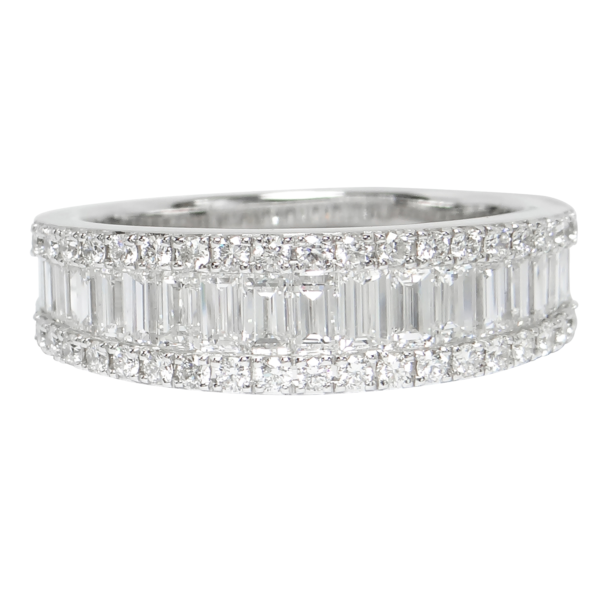 18ct White Gold, Diamond, Half Eternity Ring » John Start Jewellery