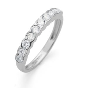 18ct White Gold Half Eternity Ring