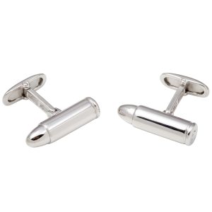 Sterling Silver Bullet Cufflinks