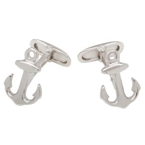 Sterling Silver Anchor Cufflinks