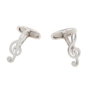 Sterling Silver Treble Clef Cufflinks