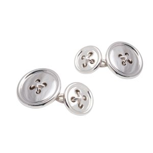 Sterling Silver Double Button Cufflinks