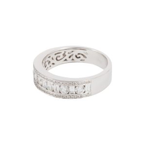 Diamond & 18ct White Gold Half Eternity Ring