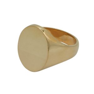Oval Heavy Weight Signet Ring 9ct Yellow Gold - HS41