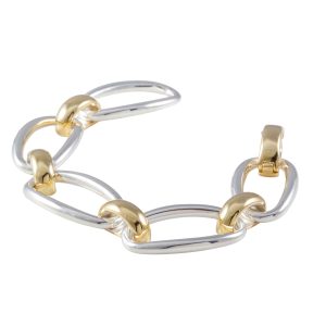Sterling Silver & Gilt Chain Link Bracelet