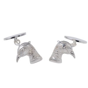 Sterling Silver Pheasant Head Cufflinks