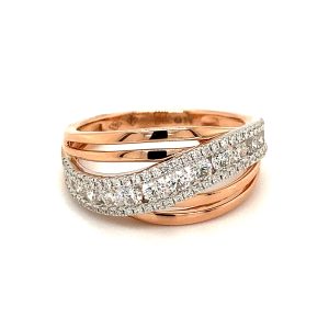 18ct Rose & White Gold Diamond Ring