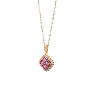Ruby & Diamond 18ct Yellow Gold Pendant