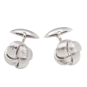 Sterling Silver Fine Wire Knot Cufflinks