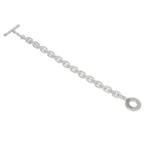 Sterling Silver Chain Link Bracelet - Pin & Hole Clasp