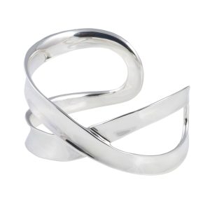 Sterling Silver Cross over Bangle