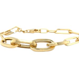 Elegant Sterling Silver Gilt Chain Bracelet
