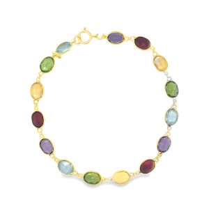 18ct Multi Gem Bracelet