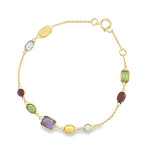 18ct Multi Gem Bracelet